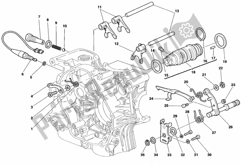 Todas as partes de Mecanismo De Mudança De Marcha do Ducati Monster 900 S 1998